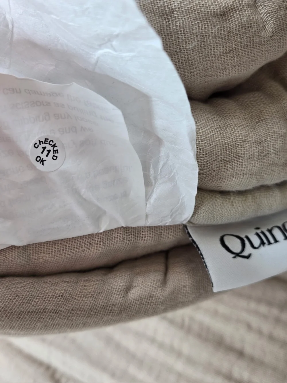 NWT QUINCE Organic Cotton Gauze Dream Quilt King/Cal King Dune 0485